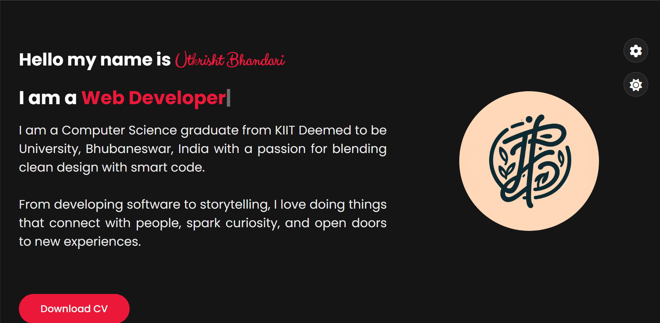 Creative agency landing page
